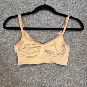 Skims Bralette Womens 3XL Beige Seamless Sculpt Comfort Support Pull On Stretch